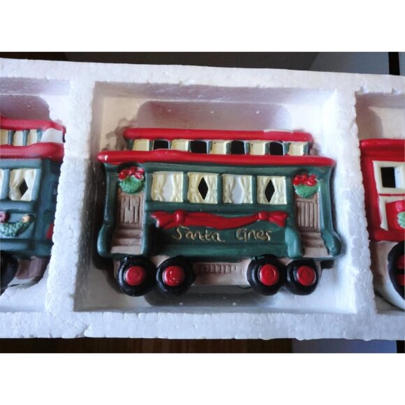 Holiday Trim 3pc. Porcelain Train Set - Picture 7 of 16